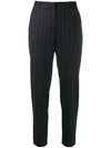 PINKO CROPPED STRIPED TROUSERS