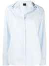 Pinko Embellished Collar Shirt In Blue