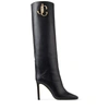 Jimmy Choo Mahesa 100 Embellished Leather Knee Boots In Black