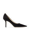 Jimmy Choo Logo Pointed High Heels In Black