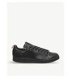 Adidas Originals Pharrell Williams X Stan Smith Perforated Leather Low-top Trainers In Core Black White