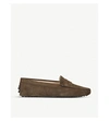 Tod's Mocassino Suede Loafers In Brown