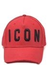 Dsquared2 Icon Cotton Canvas Baseball Hat In Red