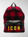 DSQUARED2 PLAID ICON BACKPACK,BPM001901W0106914154293