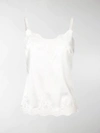 Dolce & Gabbana Lace Trim Slip Top In White
