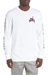 Jordan Jumpman Long Sleeve T-shirt In White/ Black