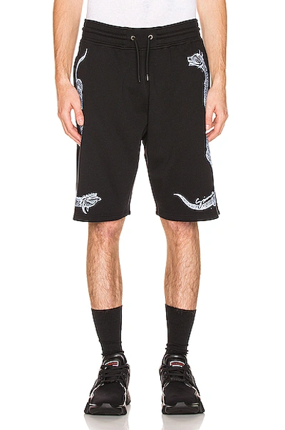 Givenchy Snake Print Bermuda Shorts In Black