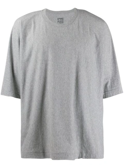 Issey Miyake Homme Plisse  Grey Release Basic T-shirt In 12-grey