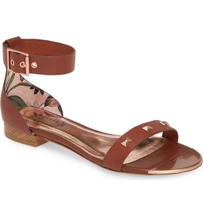 Ted Baker Ovey Sandal In Cocoa Leather