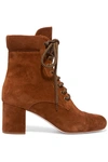 MIU MIU SUEDE ANKLE BOOTS