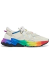 ADIDAS ORIGINALS OZWEEGO PRIDE SUEDE-TRIMMED MESH SNEAKERS