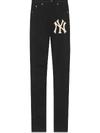GUCCI DENIM SKINNY JEANS WITH NY YANKEES' PATCH,527442 XRC72