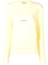 Saint Laurent Cotton Sweatshirt In Yellow