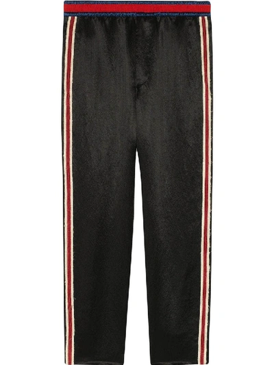 Gucci Japanese Acetate Track Trousers In Black