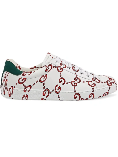 Gucci Gg Print Ace Sneakers In Multicolor