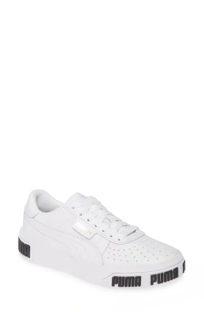 Puma Cali Bold White Gold Sneaker In Gold Tone,white