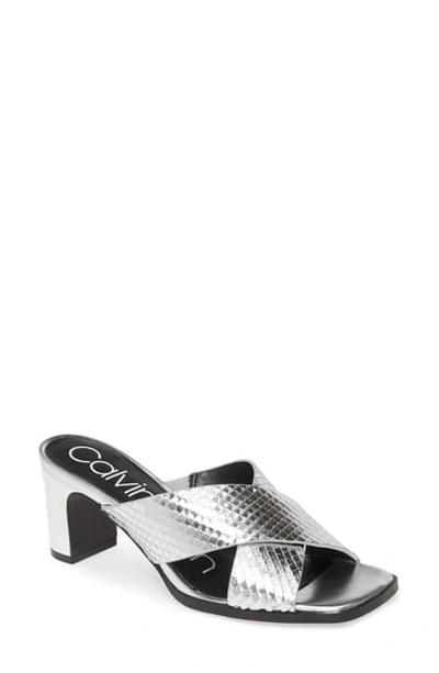 Calvin Klein Women's Dylan Dress Sandals Women's Shoes In Silver