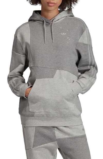 Adidas Originals + Daniëlle Cathari Patchwork Cotton-terry Hoodie In Light Grey