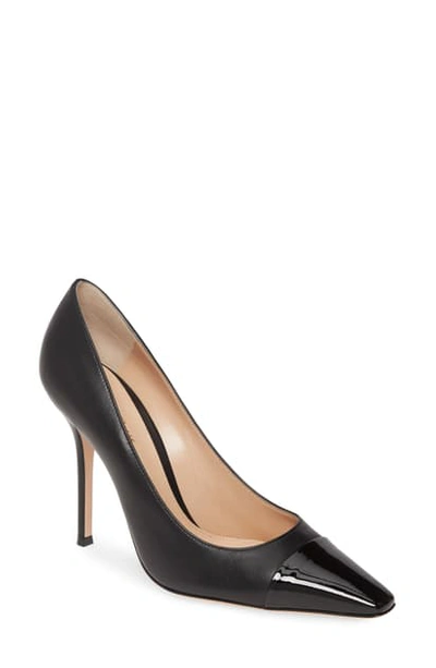 Gianvito Rossi Cap Toe Pump In Black/ Black