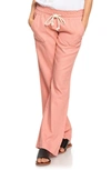 Roxy Juniors' Oceanside Wide-leg Drawstring Pants In Rosette