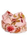 GUCCI FLORA PRINT SILK TWILL HEAD WRAP,5786553G599