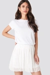 NA-KD Mini Pleated Skirt White
