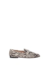 TOD'S PYTHON PRINTED LEATHER LOAFERS,10996785