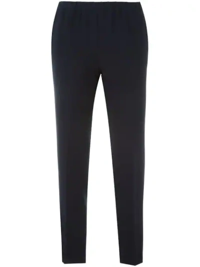 Alberto Biani Colour Block Straight Trousers In Black