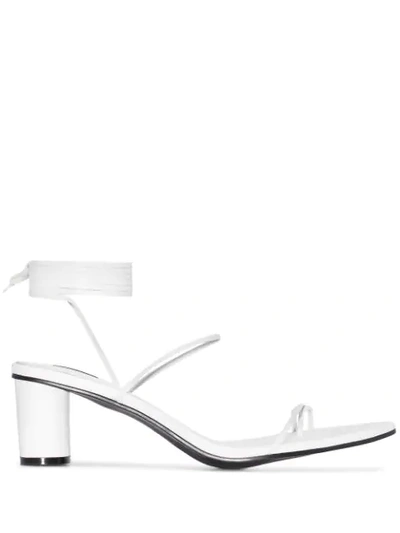 Reike Nen Odd Pair 60mm Wrap Sandals In White