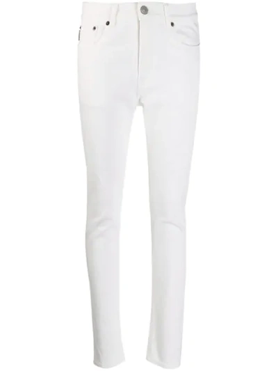 Balenciaga Distressed High-rise Skinny Jeans In White