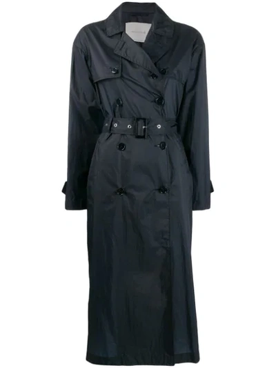 Mackintosh Belted Trench Coat In Blue
