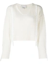 3.1 PHILLIP LIM / フィリップ リム 3.1 PHILLIP LIM CROPPED KNITTED JUMPER - NEUTRALS