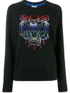 KENZO KENZO TIGER EMBROIDERED SWEATSHIRT - 黑色