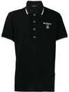 BALMAIN BALMAIN LOGO PRINT POLO SHIRT - 黑色