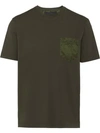 Prada Green Logo Patch T-shirt