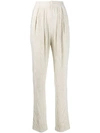 Isabel Marant High Waisted Trousers - Nude In White