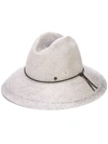MAISON MICHEL KATE BLEACHED STRAW GREY HAT,1009041001
