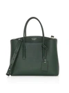 Kate Spade Medium Margaux Leather Satchel In Deep Ever Green Multi