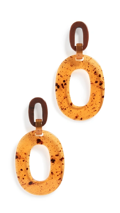 Simon Miller S750 Oval Earrings In Amber Spot
