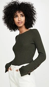 AUTUMN CASHMERE RIBBED CREW PULLOVER