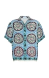 Jw Anderson Printed Short-sleeved Linen Shirt In Print