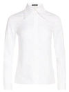 Dolce & Gabbana Point Collar Poplin Shirt In White