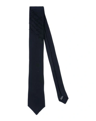 Title Of Work Tie In Dark Blue