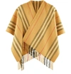 BURBERRY WOOL AND CASHMERE CAPE,BURA6959YEL