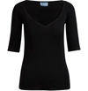 PRADA SHORT-SLEEVED V-NECK JUMPER,P24R0L 40J F0002