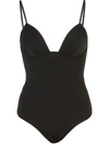 Fleur Du Mal Cupped Non-wire Bodysuit In Black