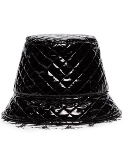 Maison Michel Souna Quilted Vinyl Bucket Hat In Black