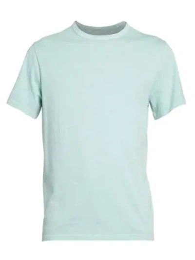 Officine Generale Pigment Dyed Short Sleeve T-shirt In Blue Grey