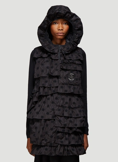 Moncler Venus Broderie Anglaise Gilet In Black