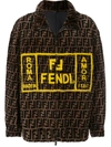 FENDI LEATHER LINED SHEARLING FF ROMA AMOR JACKET,FME207 A7VV